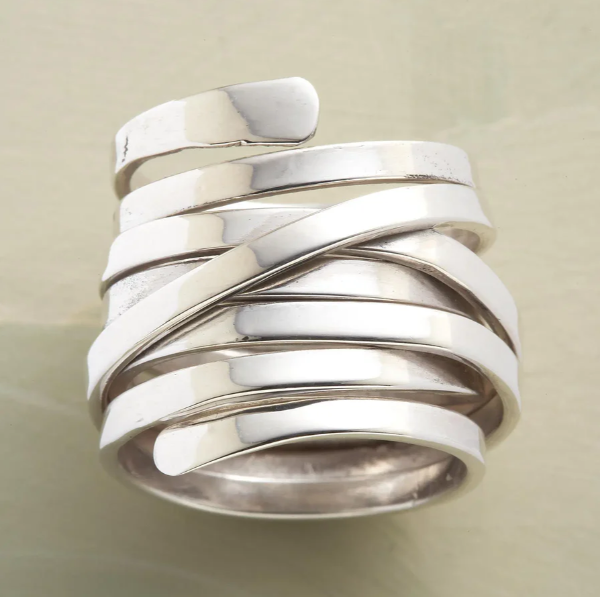 Bliss - Anello vintage in argento spesso