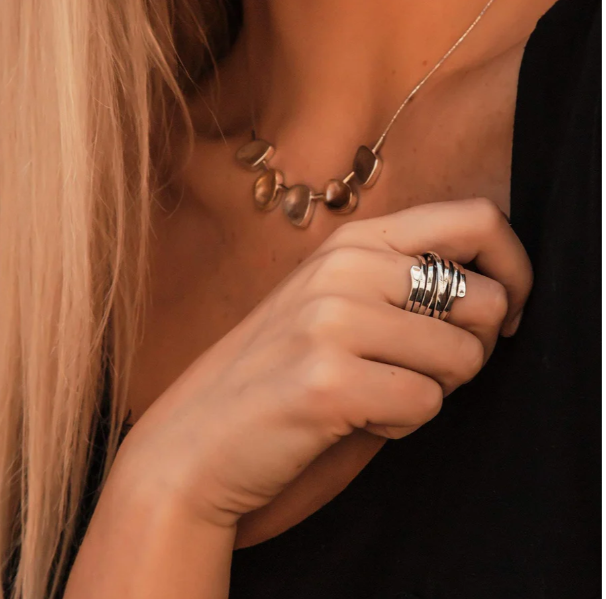 Bliss - Anello vintage in argento spesso